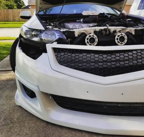 Решетка радиатора "Sport" var №4 (сетка в комплекте) для Honda Accord VIII (2008-2010) купить недорого с доставкой в Апатиты