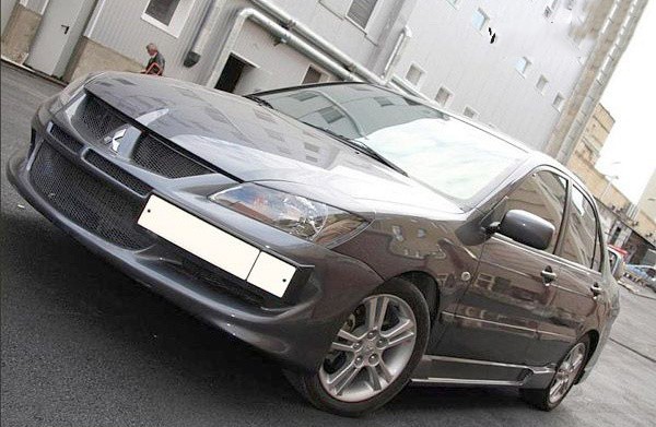 Накладки на фары (реснички) узкие var №1 для Mitsubishi Lancer IX (2003-2009) купить недорого с доставкой в Апатиты