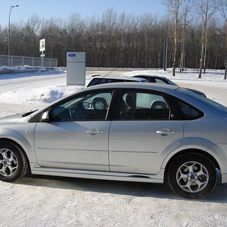 Накладки на пороги "FT" для Ford Focus 2 (седан, хетчбэк 5-дв.)(2004-2011) купить недорого с доставкой в Апатиты
