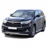 Защита переднего бампера «Труба двойная» (d63,5) для Toyota Highlander (2014-2015)(Окрашенное) купить недорого с доставкой в Апатиты